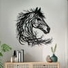 Wall deco Horsy pakoworld black metal 60x1.5x60cm