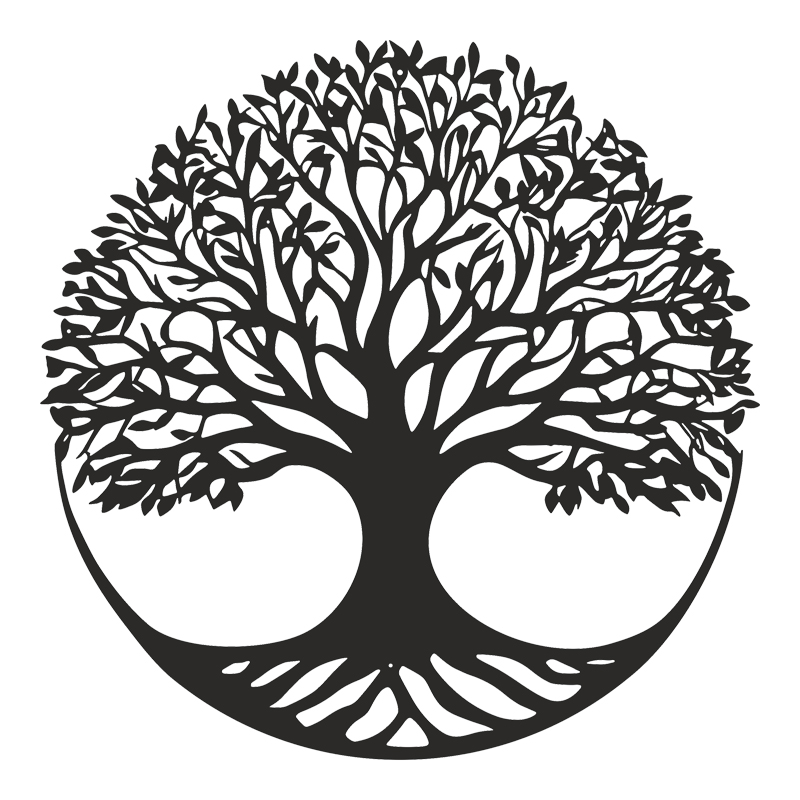 Wall deco Lifeto pakoworld black metal D80x1.5cm