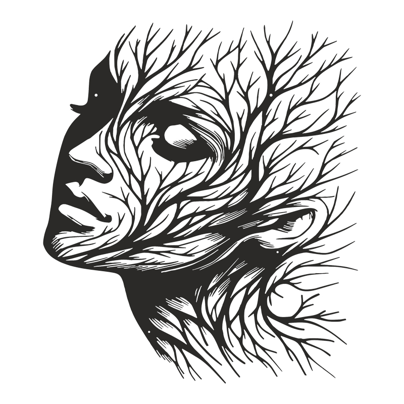 Wall deco Solfy pakoworld black metal 80x1.5x80cm