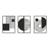 Wall deco Harimia pakoworld set of 3 pieces black metal 37x1.5x50cm