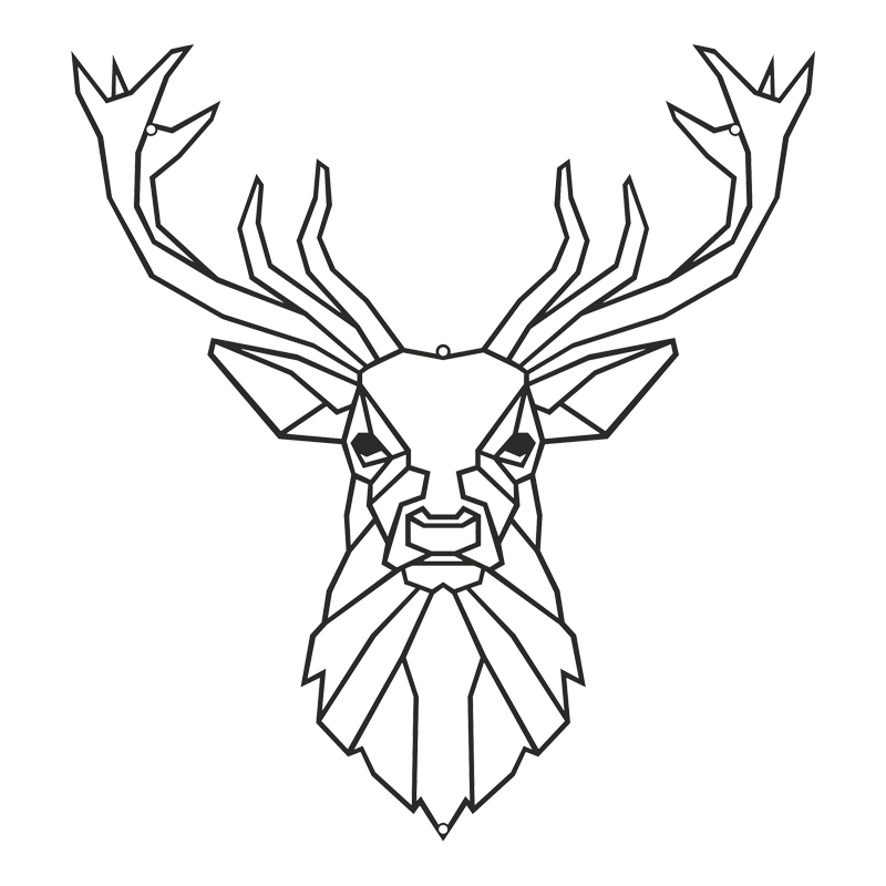 Wall deco Stagio pakoworld black metal 40x1.5x40cm