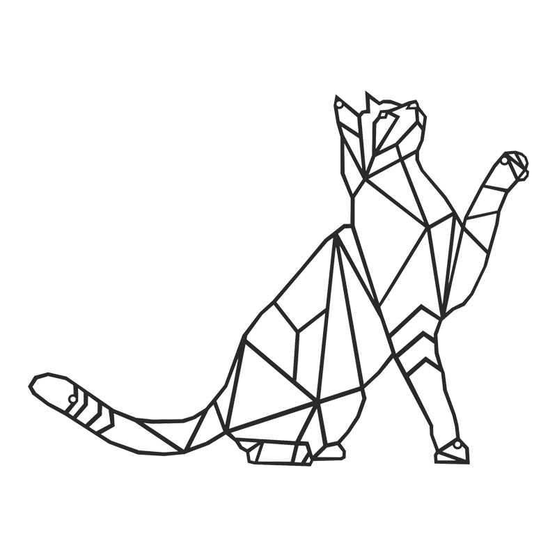 Wall deco Cathy pakoworld black metal 40x1.5x40cm