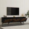Έπιπλο τηλεόρασης Trida pakoworld καρυδί με ανθρακί 160x35x45εκ