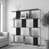 Βιβλιοθήκη Ratu pakoworld ανθρακί με oak 120x24,6x141εκ