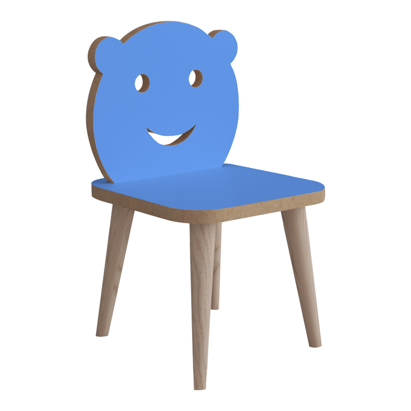 Jerry pakoworld children's chair blue with natural 30x30x52cm