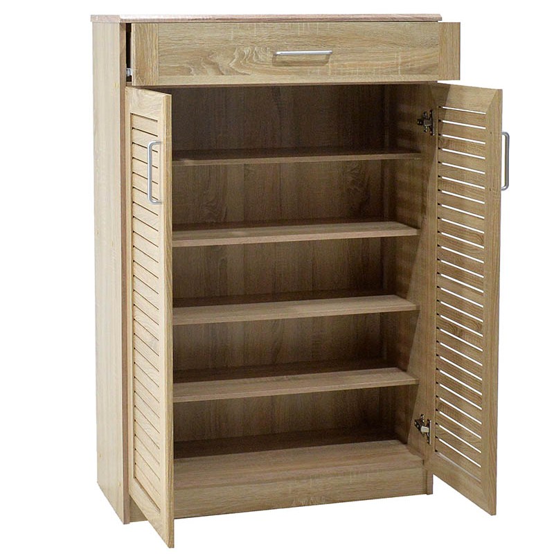 Παπουτσοθήκη-ντουλάπι SANTE pakoworld 20 ζεύγων χρώμα sonoma 80x37x123εκ