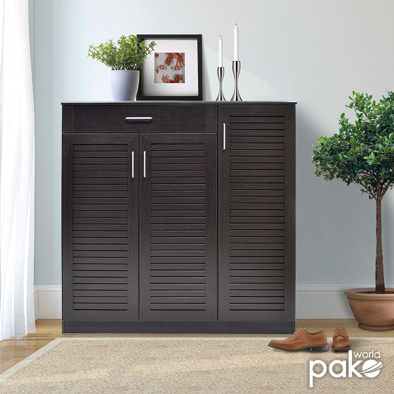 Shoe cabinet Sante pakoworld 30 pairs wenge 120x37x123cm