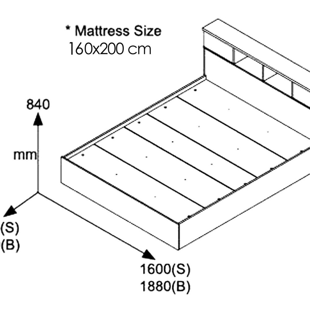 Κρεβάτι OLYMPUS pakoworld χρώμα castillo-toro 160x200εκ