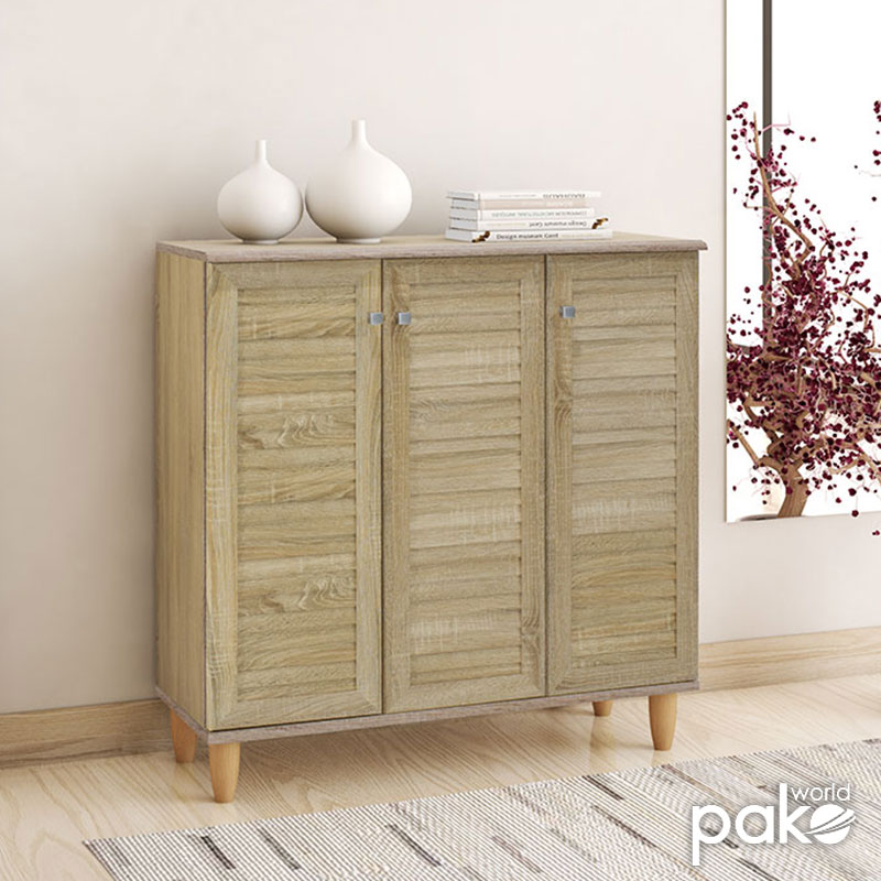 Shoe cabinet SANTΟ pakoworld 16 pairs sonoma 89.5x34.5x91.5