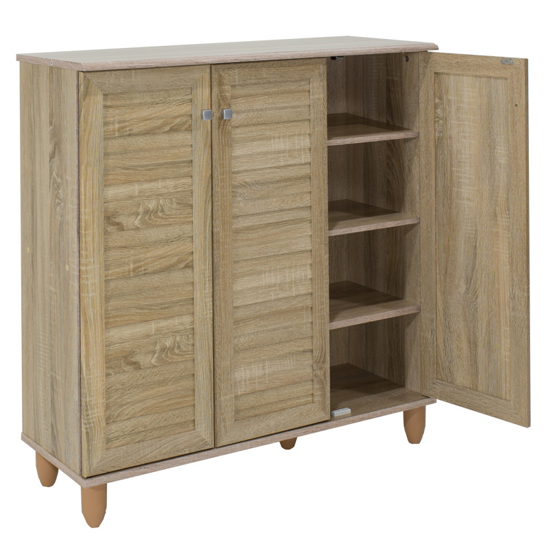 Shoe cabinet SANTΟ pakoworld 16 pairs sonoma 89.5x34.5x91.5