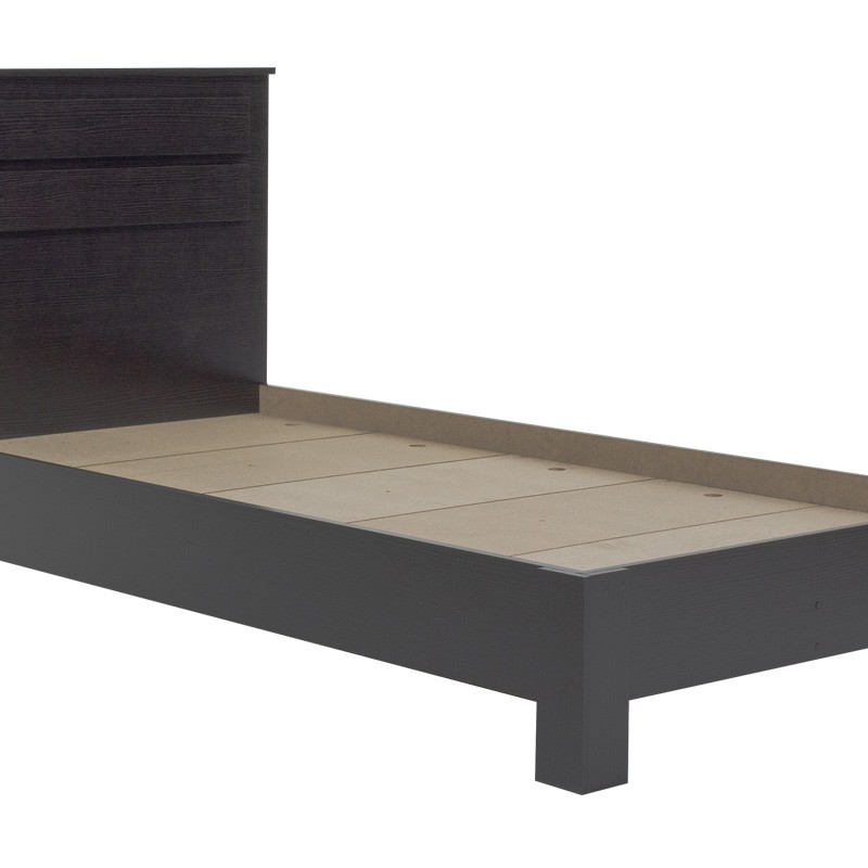 Κρεβάτι μονό OLYMPUS pakoworld σε χρώμα wenge 100x200εκ