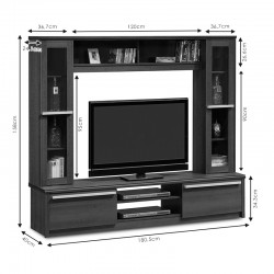 Composition of Chico TV pakoworld color embony oak 180.5x40x158cm Composition of Chico TV pakoworld color embony oak 180.5x40x158cm