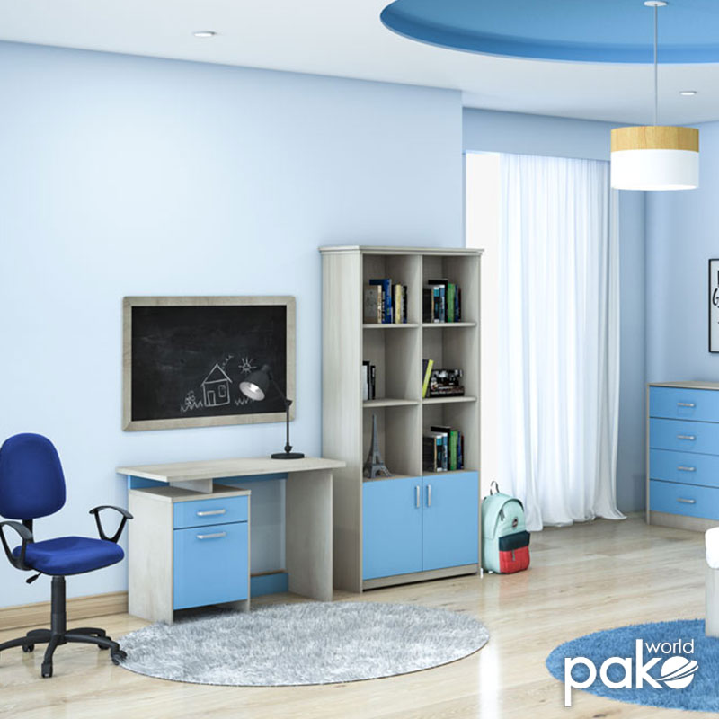 Γραφείο παιδικό Looney pakoworld χρώμα castillo-μπλε 100x55x75εκ