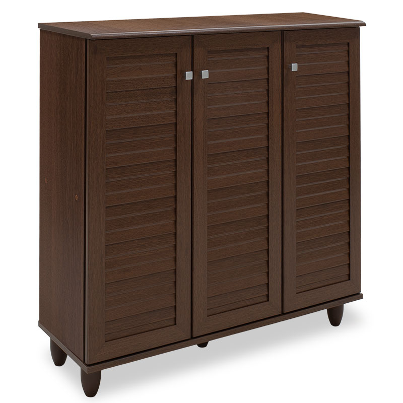 Shoe cabinet SANTΟ pakoworld 16 pairs walnut 89.5x34.5x91.5cm