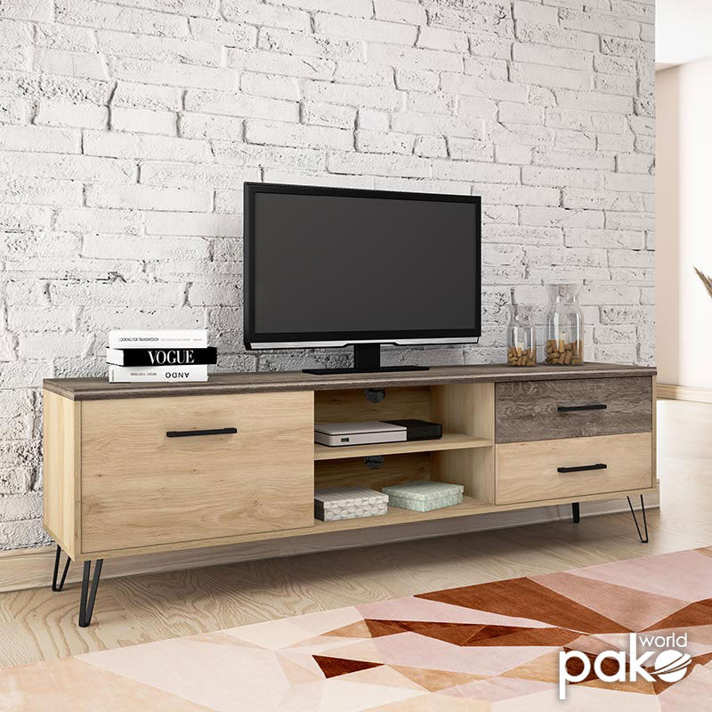 Έπιπλο τηλεόρασης Bruno pakoworld χρώμα viscount - toro 182x40x56,5εκ Έπιπλο τηλεόρασης Bruno pakoworld χρώμα viscount - toro 182x40x56,5εκ