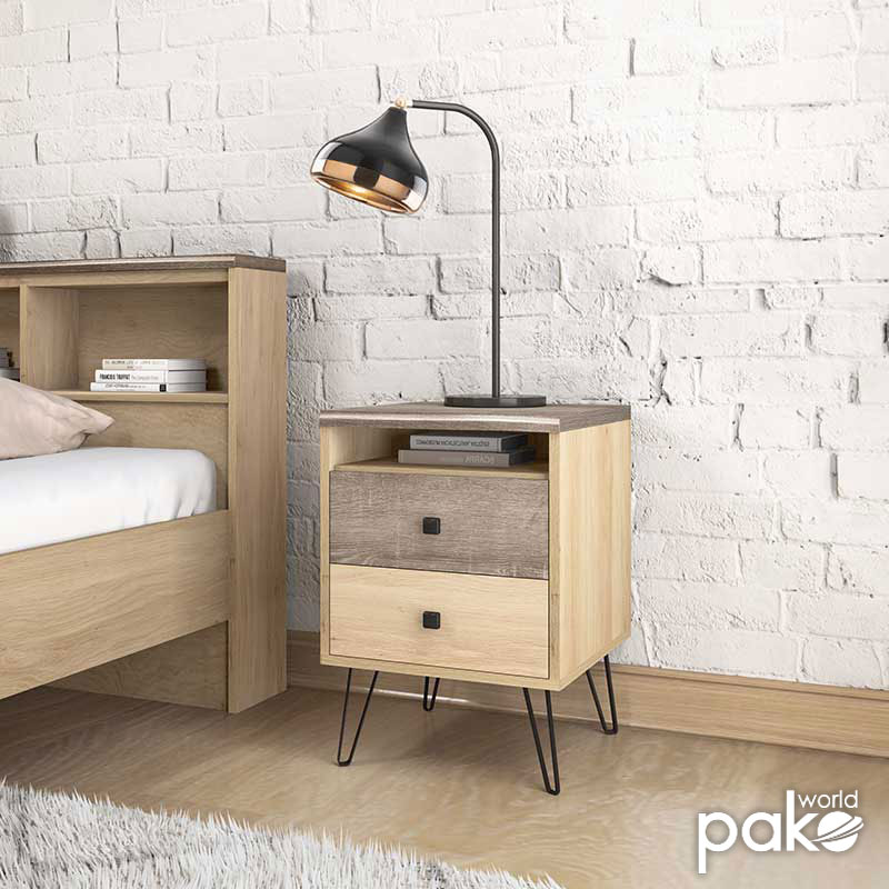 Κομοδίνο Bruno pakoworld με 2 συρτάρια χρώμα viscount - toro 39,5x39,5x56,5εκ Κομοδίνο Bruno pakoworld με 2 συρτάρια χρώμα viscount - toro 39,5x39,5x56,5εκ