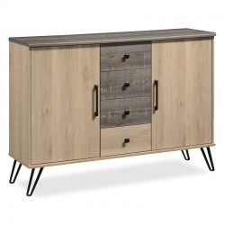Μπουφές με συρτάρια Bruno pakoworld χρώμα viscount - toro 133,5x40x96,5εκ Μπουφές με συρτάρια Bruno pakoworld χρώμα viscount - toro 133,5x40x96,5εκ