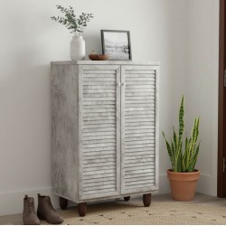 Παπουτσοθήκη-ντουλάπι SANTO pakoworld 10 ζεύγων χρώμα antique ανθρακί 60x34.5x91.5εκ