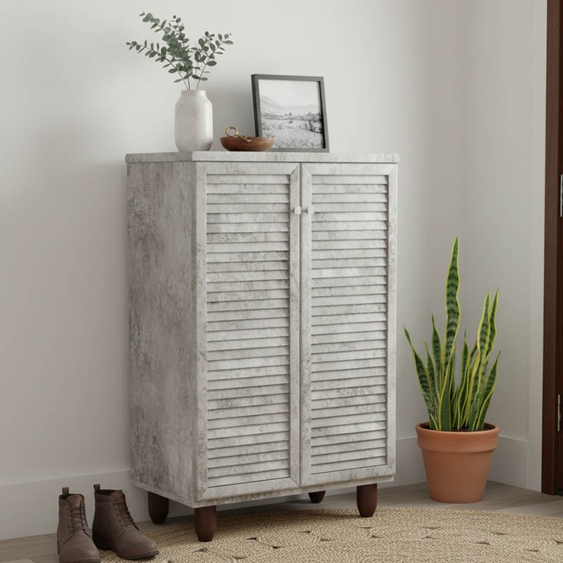 Shoe cabinet SANTΟ pakoworld 10 pairs antique anthracite 60x34.5x91.5cm