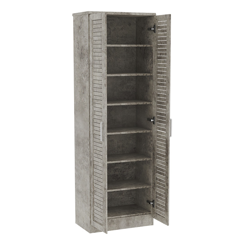 Shoe cabinet Sante pakoworld 21 pairs dark antique anthracite 60x37x183cm Shoe cabinet Sante pakoworld 21 pairs dark antique anthracite 60x37x183cm