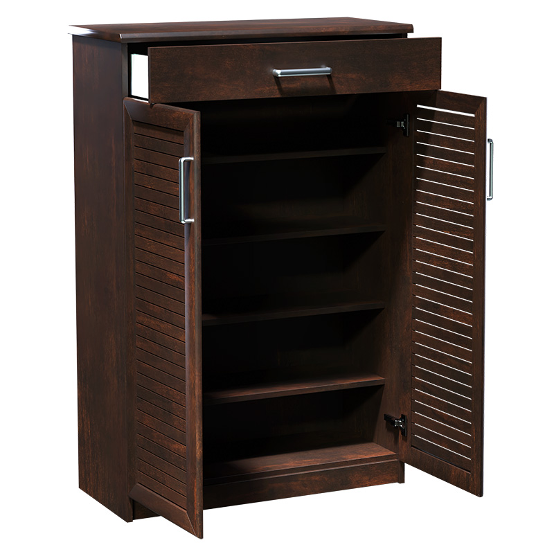 Shoe cabinet Sante pakoworld 20 pairs antique walnut 80x37x123cm