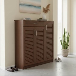 Παπουτσοθήκη-ντουλάπι SANTE pakoworld 30 ζεύγων χρώμα καρυδί 120x37x123εκ