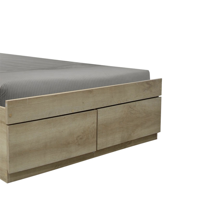 Single bed Olympus pakoworld with drawer castillo-oak 100x200cm Single bed Olympus pakoworld with drawer castillo-oak 100x200cm