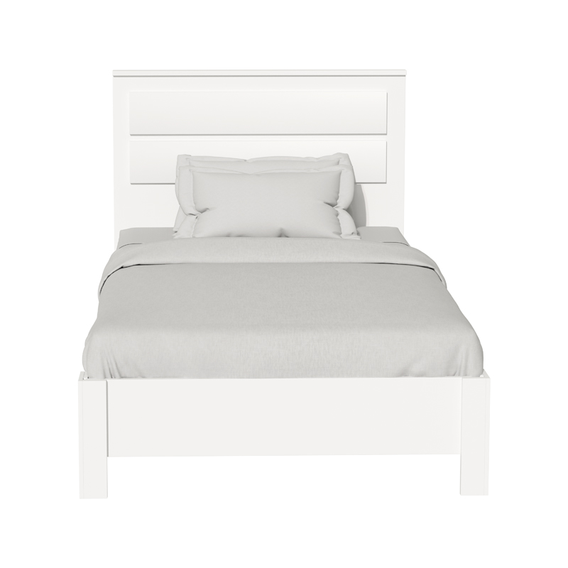 Κρεβάτι μονό OLYMPUS pakoworld σε χρώμα λευκό 100x200εκ