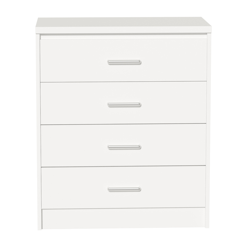 Συρταριέρα OLYMPUS pakoworld με 4 συρτάρια χρώμα λευκό 80x40x95εκ