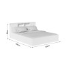 Double bed Olympus pakoworld in white colour 160x200 cm