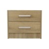 Nightstand Olympus pakoworld with 2 drawers in sonoma colour 47.5x40.5x40.5