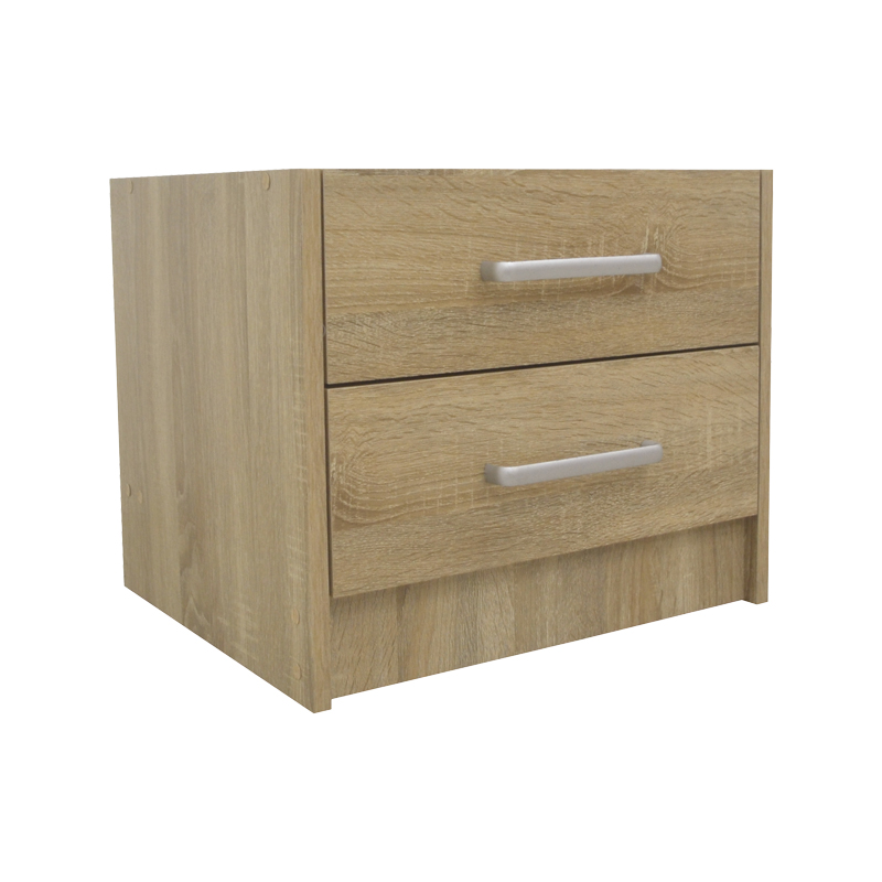 Nightstand Olympus pakoworld with 2 drawers in light oak colour 47.5x40.5x40.5 Nightstand Olympus pakoworld with 2 drawers in light oak colour 47.5x40.5x40.5