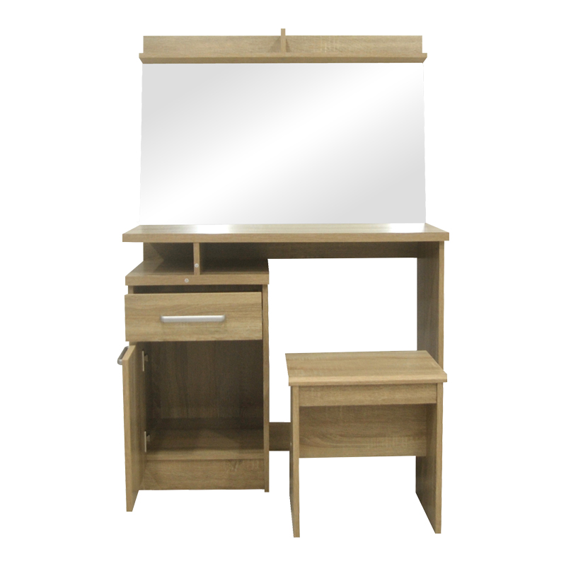 Dressing table with mirror Olympus pakoworld in light oak colour 90.5x39.5x75cm Dressing table with mirror Olympus pakoworld in light oak colour 90.5x39.5x75cm