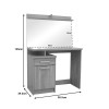 Dressing table with mirror Olympus pakoworld in sonoma colour 90.5x39.5x75cm