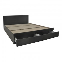 Κρεβάτι Olympus pakoworld με συρτάρι σε wenge απόχρωση 150x200εκ