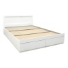 Κρεβάτι Olympus pakoworld με συρτάρι σε λευκή απόχρωση 140x200εκ