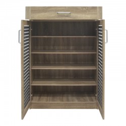 Παπουτσοθήκη-ντουλάπι Sante pakoworld 20 ζεύγων σε sonoma-ανθρακί απόχρωση 80x37x123εκ