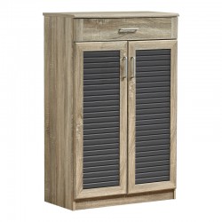 Παπουτσοθήκη-ντουλάπι Sante pakoworld 20 ζεύγων σε sonoma-ανθρακί απόχρωση 80x37x123εκ