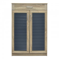 Παπουτσοθήκη-ντουλάπι Sante pakoworld 20 ζεύγων σε sonoma-ανθρακί απόχρωση 80x37x123εκ