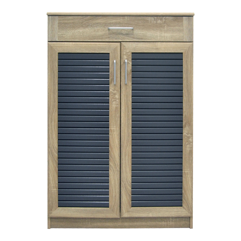 Παπουτσοθήκη-ντουλάπι Sante pakoworld 20 ζεύγων σε sonoma-ανθρακί απόχρωση 80x37x123εκ