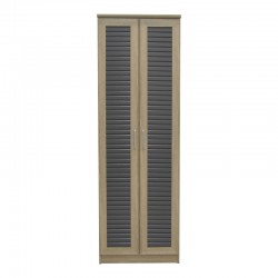 Παπουτσοθήκη-ντουλάπα SANTE pakoworld 21 ζεύγων σε sonoma-ανθρακί απόχρωση 60x37x183εκ