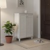 Shoe cabinet Santo pakoworld 10 pairs in white color 60x34.5x91.5cm