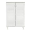 Shoe cabinet Santo pakoworld 10 pairs in white color 60x34.5x91.5cm