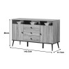 Buffet Zezan pakoworld in sonoma-dark grey color 140.5x41.5x80cm