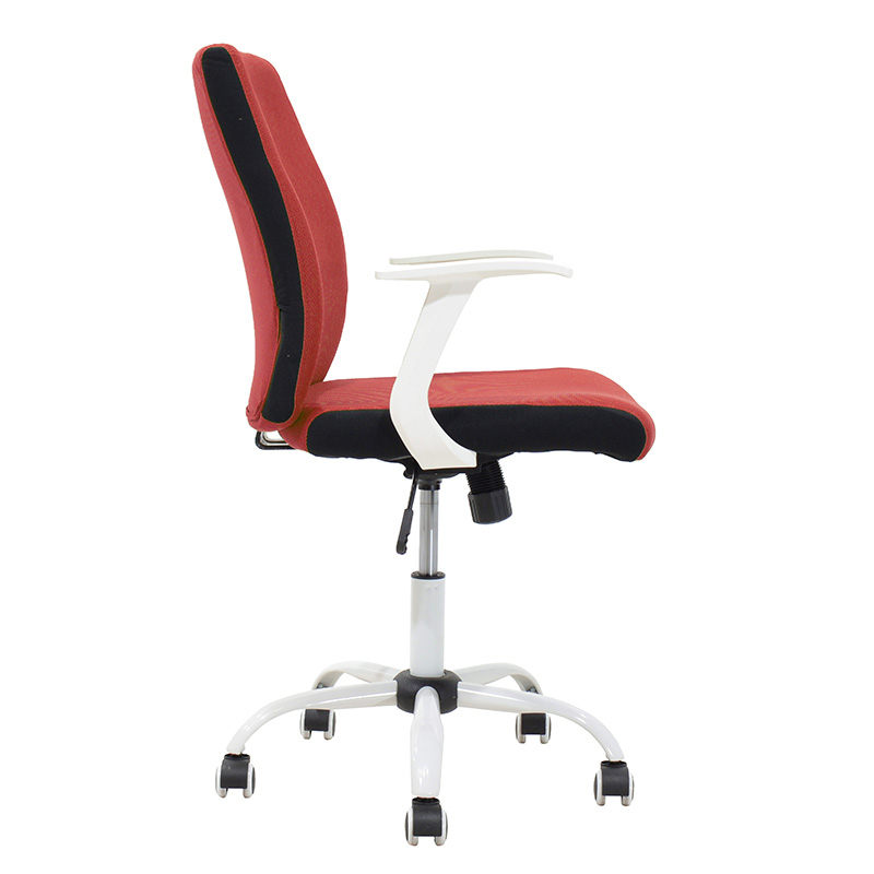 Καρέκλα γραφείου εργασίας Memory pakoworld με ύφασμα κεραμιδί-λευκό