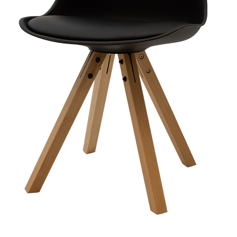 Chair Caron pakoworld PP black-natural leg Chair Caron pakoworld PP black-natural leg
