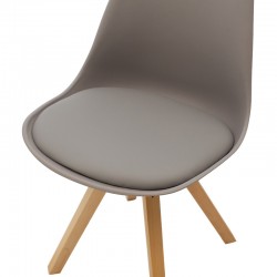 Chair Caron pakoworld PP grey-natural leg Chair Caron pakoworld PP grey-natural leg