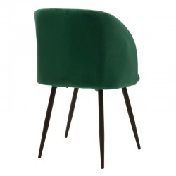 Armchair Oasis pakoworld velvet dark green - black legs Armchair Oasis pakoworld velvet dark green - black legs