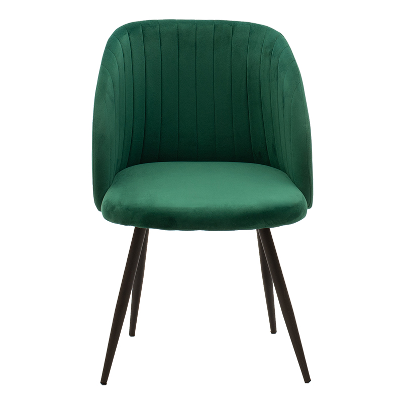 Πολυθρόνα Oasis pakoworld βελούδο σκούρο πράσινο-μαύρο πόδι