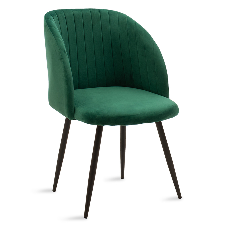 Armchair Oasis pakoworld velvet dark green - black legs Armchair Oasis pakoworld velvet dark green - black legs
